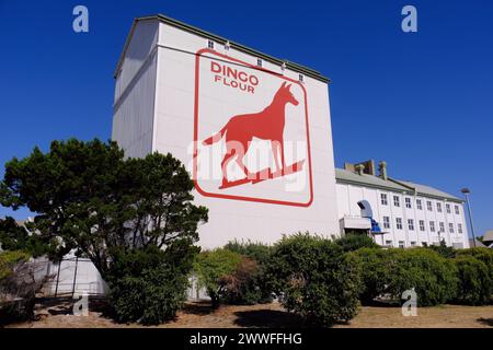 Berühmtes Wandgemälde der Dingo-Mühle in North Fremantle, Perth, Western Australia Stockfoto