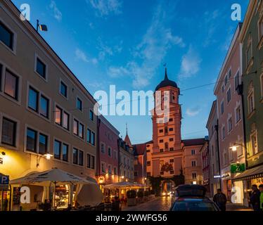 Stadtturm Vilshofen an der Donau Niederbayern, Niederbayern Bayern, Bayern Deutschland Stockfoto