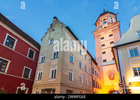 Stadtturm Vilshofen an der Donau Niederbayern, Niederbayern Bayern, Bayern Deutschland Stockfoto