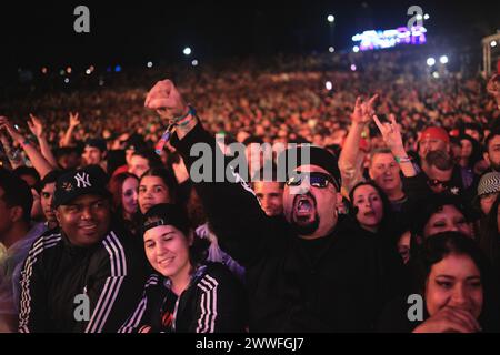 Sao Paulo, Brasilien. März 2024. SP - SAO PAULO - 03/23/2024 - SAO PAULO, LOLLAPALOOZA BRASILIEN 2024 - Bewegung der Fans der nordamerikanischen Band Limp Bizkit beim Lollapalooza Brasil 2024 Festival, das am Samstag (23) im Autodromo de Interlagos, Südzone der Stadt Sao Paulo, stattfindet. Foto: Ettore Chiereguini/AGIF (Foto: Ettore Chiereguini/AGIF/SIPA USA) Credit: SIPA USA/Alamy Live News Stockfoto