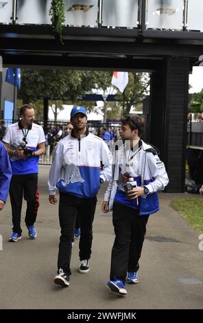 MELBOURNE, AUSTRALIEN, 24. März 2024. Abbildung: 03 Daniel Ricciardo (aus) Visa Cash App RB F1 Team im Fahrerlager beim FIA Formel 1 Rolex Australian Grand Prix 2024 3. Runde vom 22. Bis 24. März auf dem Albert Park Street Circuit in Melbourne, Australien. Quelle: Karl Phillipson/Alamy Live News Stockfoto