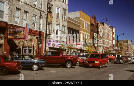 Chicago, Illinois, USA - Pilsen, mexikanisch-amerikanisches Viertel, Blue Island Avenue Stockfoto