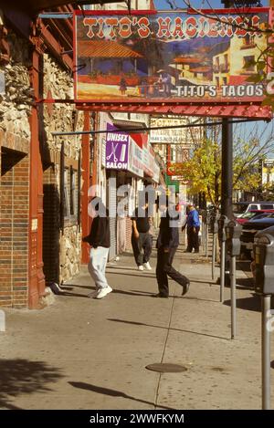 Chicago, Illinois, USA - Pilsen, mexikanisch-amerikanisches Viertel, Blue Island Avenue Stockfoto