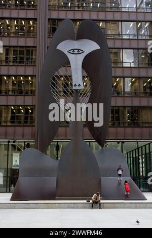 Chicago, Illinois - Picasso-Skulptur, Daley Plaza. Stockfoto