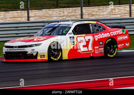 Austin, Texas, USA. März 2024. Die Fahrer der Xfinity-Serie im Einsatz während der Xfinity-Serie, fokussierten Health 250-Rennen auf der Rennstrecke Circuit of the Americas in Austin, Texas. (Kreditbild: © Dan Wozniak/ZUMA Press Wire) NUR REDAKTIONELLE VERWENDUNG! Nicht für kommerzielle ZWECKE! Quelle: ZUMA Press, Inc./Alamy Live News Stockfoto