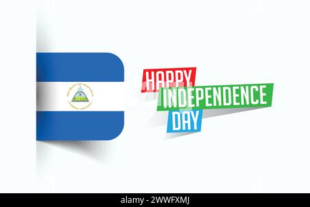 Happy Independence Day of Guatemala Vektor-Illustration, National Day Poster, Grußvorlage Design, EPS Source File Stock Vektor