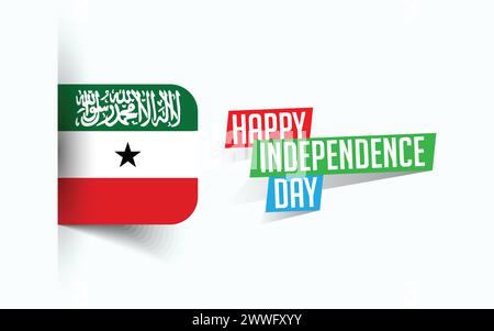 Happy Independence Day of Somaliland Vektor Illustration, National Day Poster, Grußvorlage Design, EPS Source File Stock Vektor