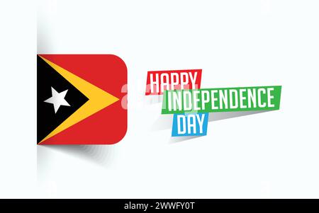 Happy Independence Day of Timor Leste Vektor Illustration, National Day Poster, Grußvorlage Design, EPS Source File Stock Vektor