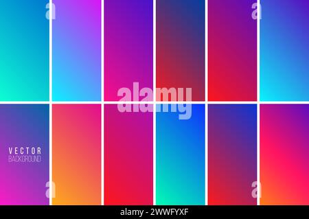 Abstrakte farbenfrohe, weiche Vektorhintergründe im Sommer-Stil Stock Vektor