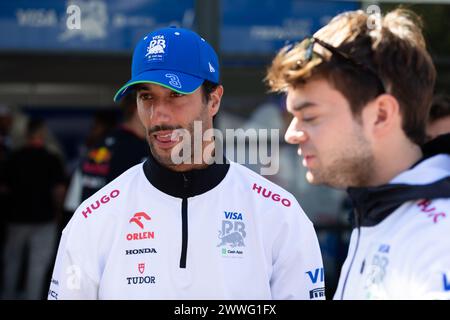 Albert Park, Australien, 24. März 2024. Daniel Ricciardo wird während des F1 Rolex Australian Grand Prix auf dem Melbourne Grand Prix Circuit am 24. März 2024 in Albert Park, Australien, gesehen. Quelle: Dave Hewison/Speed Media/Alamy Live News Stockfoto