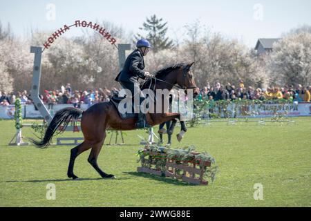 Sofia, Bulgarien - 23. März 2024: PferdeOstern oder Theodore-Tag in Bulgarien, auch bekannt als PferdeOstern, gefeiert am ersten Samstag der Fastenzeit. Eine bestellung Stockfoto