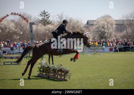 Sofia, Bulgarien - 23. März 2024: PferdeOstern oder Theodore-Tag in Bulgarien, auch bekannt als PferdeOstern, gefeiert am ersten Samstag der Fastenzeit. Eine bestellung Stockfoto