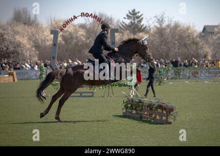 Sofia, Bulgarien - 23. März 2024: PferdeOstern oder Theodore-Tag in Bulgarien, auch bekannt als PferdeOstern, gefeiert am ersten Samstag der Fastenzeit. Eine bestellung Stockfoto