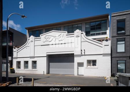 Altes Ford-Gebäude, jetzt Wohnungen, Te Aro, Wellington, Nordinsel, Neuseeland Stockfoto