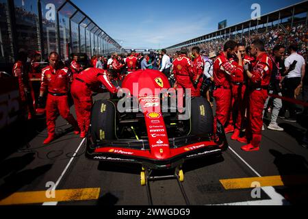 Melbourne, Australie. März 2024. Scuderia Ferrari während des Formel-1-Rolex Australian Grand Prix 2024, 3. Runde der Formel-1-Weltmeisterschaft 2024 vom 22. Bis 24. März 2024 auf dem Albert Park Circuit in Melbourne, Australien - Foto Eric Alonso/DPPI Credit: DPPI Media/Alamy Live News Stockfoto
