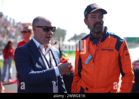 Melbourne, Australie. März 2024. Marshall und FIA-Mitarbeiter während des Formel-1-Rolex Australian Grand Prix 2024, 3. Runde der Formel-1-Weltmeisterschaft 2024 vom 22. Bis 24. März 2024 auf dem Albert Park Circuit in Melbourne, Australien - Foto Eric Alonso/DPPI Credit: DPPI Media/Alamy Live News Stockfoto