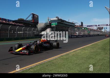 Melbourne, Australien. März 2024. Red Bull's Max Verstappen aus den Niederlanden tritt am 24. März 2024 beim Formel-1-Grand Prix in Australien im Albert Park an. Quelle: Ma Ping/Xinhua/Alamy Live News Stockfoto