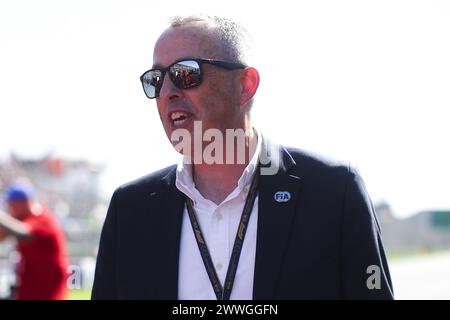 Marshall und FIA-Mitarbeiter während des Formel-1-Rolex Australian Grand Prix 2024, der dritten Runde der Formel-1-Weltmeisterschaft 2024 vom 22. Bis 24. März 2024 auf dem Albert Park Circuit in Melbourne, Australien Stockfoto