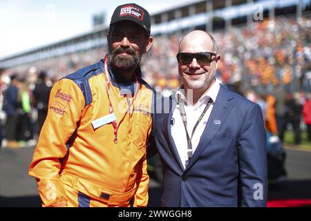 Marshall und FIA-Mitarbeiter während des Formel-1-Rolex Australian Grand Prix 2024, der dritten Runde der Formel-1-Weltmeisterschaft 2024 vom 22. Bis 24. März 2024 auf dem Albert Park Circuit in Melbourne, Australien Stockfoto