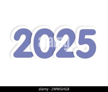 2025, Happy New Year 2025 der Schlange, Aufkleber Logo Vorlage mit Datum und Zahlen 2025 für Feier und Jahreszeit Dekoration, für Branding, Banner, Stock Vektor