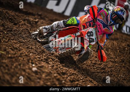 Spanien, Spanien. März 2024. Motocross World Championship-Runde 2-MXGP SPANIEN-MADRID-24 Marzo 2024-MXGP Class-Jeffrey Herlings-Team KTM Factory während der MXGP Spanien, Motocross-Rennen in Spanien, Spanien, 24. März 2024 Credit: Unabhängige Fotoagentur/Alamy Live News Stockfoto