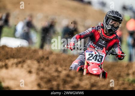 Spanien, Spanien. März 2024. Motocross World Championship-Runde 2-MXGP SPANIEN-MADRID-24 Marzo 2024-MXGP Class-Tim Gajser-Team HRC während der MXGP Spanien, Motocross Rennen in Spanien, Spanien, 24. März 2024 Credit: Independent Photo Agency/Alamy Live News Stockfoto