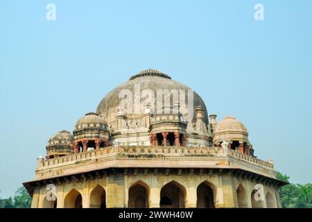 Teilweiser Blick auf Muhammad Shah Sayyids Grab, Lodi Gardens, Neu-Delhi, Delhi, Indien Stockfoto