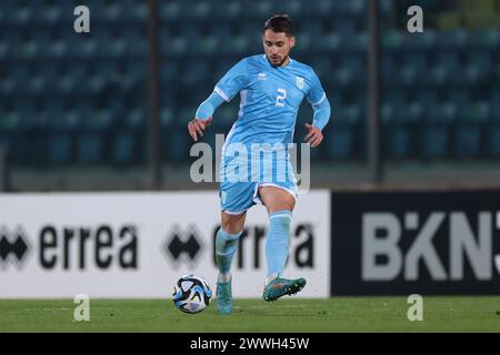 Serravalle, Italien. März 2024. Alessandro D'Addario von San Marino während des internationalen Freundschaftsspiels im San Marino Stadium, Serravalle. Der Bildnachweis sollte lauten: Jonathan Moscrop/Sportimage Credit: Sportimage Ltd/Alamy Live News Stockfoto