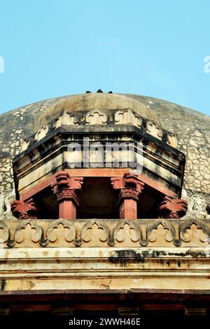 Teilweiser Blick auf Muhammad Shah Sayyids Grab, Lodi Gardens, Neu-Delhi, Delhi, Indien Stockfoto