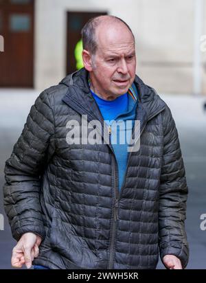 London, Großbritannien 24. März 2024 Rory Cellan-Jones in den BBC Studios. Nachdem er 40 Jahre für die BBC gearbeitet hatte, kündigte er im August 2021 an, dass er gehen würde. Stockfoto