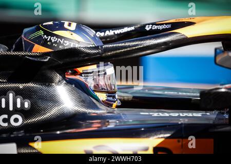 Melbourne, Victoria, Australien. März 2024. MELBOURNE, AUSTRALIEN – 24. MÄRZ: Oscar Piastri aus Australien fährt den McLaren MCL38 während des Großen Preises von Australien 2024 im Albert Park in Melbourne, Australien (Foto: © Chris Putnam/ZUMA Press Wire) NUR REDAKTIONELLE VERWENDUNG! Nicht für kommerzielle ZWECKE! Quelle: ZUMA Press, Inc./Alamy Live News Stockfoto