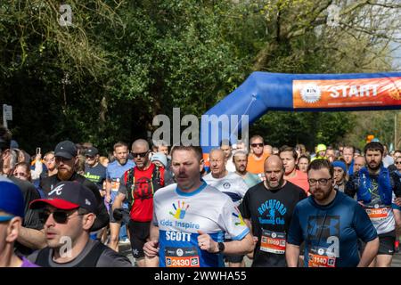 Brentwood, Großbritannien. März 2024. Brentwood Essex 24. März 2024 Brentwood Half Marathon, Brentwood Essex Credit: Ian Davidson/Alamy Live News Stockfoto