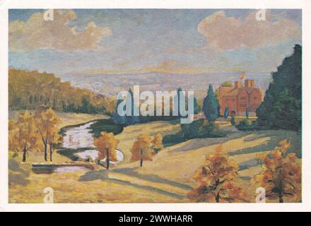 View of Chartwell - Gemälde von Sir Winston Churchill 1938. Stockfoto