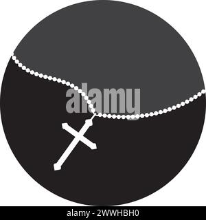 Rosenkranz Symbol Vektor Illustration Symbol Design Stock Vektor