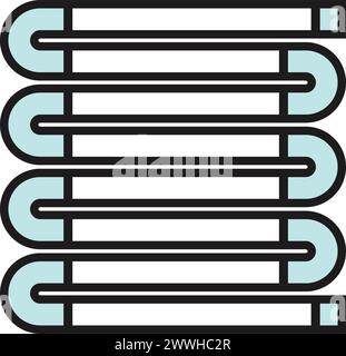 Verdampfervektor-Symbol-Design mit Symbolen Stock Vektor