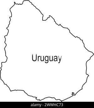 Uruguay Karte Symbol Vektor Illustration Hintergrund Design Stock Vektor