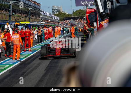 Melbourne, Australien, am 24. März tritt Charles Leclerc aus Monaco für Ferrari an. Wettkampftag, Runde 03 der Formel-1-Meisterschaft 2024. Quelle: Michael Potts/Alamy Live News Stockfoto