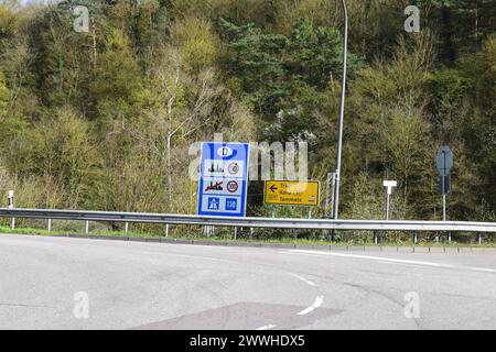Länderspezifische Geschwindigkeitsbegrenzungen für Deutschland Stockfoto