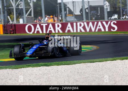 24. März 2024: Melbourne Grand Prix Circuit, Melbourne, Victoria, Australien; Formel-1-Grand-Prix von Australien: Renntag; Nummer 23 Williams-Fahrer Alex Albon während des Rennens Stockfoto