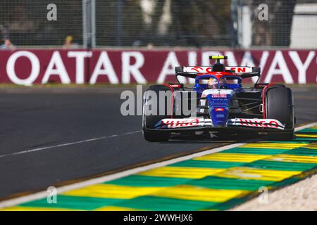 24. März 2024: Melbourne Grand Prix Circuit, Melbourne, Victoria, Australien; Formel 1 Grand Prix von Australien: Renntag; Nummer 22 Visa Cash App RB Fahrer Yuki Tsunoda während des Rennens Stockfoto