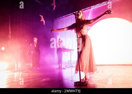 Oslo, Norwegen. März 2024. Die norwegische Sängerin und Songwriterin Aurora gibt ein Live-Konzert in der Sentrum Scene in Oslo. (Foto: Gonzales Photo - Terje Dokken). Stockfoto