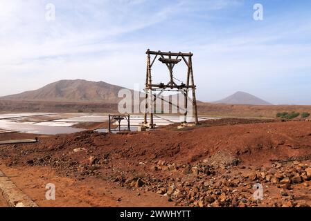 Die Salinas Pedra de Luma auf der Insel Sal, Kap Verde, Afrika die Salinas Pedra de Luma auf der Insel Sal, Kap Verde, die Salinas Pedra de Luma at Stockfoto