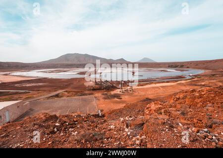 Die Salinas Pedra de Luma auf der Insel Sal, Kap Verde, Afrika die Salinas Pedra de Luma auf der Insel Sal, Kap Verde, die Salinas Pedra de Luma at Stockfoto