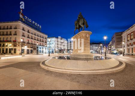 Platz Puerta del Sol, Madrid, Spanien Stockfoto