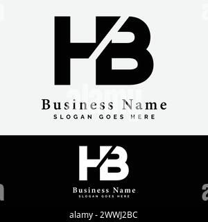 H-, B-, HB-Letter-Logo-Design. Illustration des ursprünglichen Logos des Alphabets HB Stock Vektor