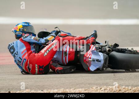 Portimao, Portugal. März 2024. PORTIMAO, PORTUGAL - 24. MÄRZ: Alex Marquez aus Spanien, Gresini Racing MotoGP während der Grande Premio Tissot de Portugal, MotoGP-Klasse, Rennen am 24. März 2024 in Portimao, Portugal. (Foto von Henk Seppen/Orange Pictures) Credit: Orange Pics BV/Alamy Live News Stockfoto