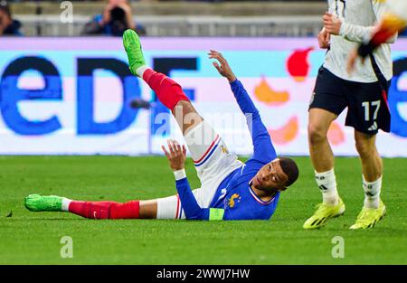 Kylian MBAPPE, FRA 10 im Freundschaftsspiel FRANKREICH - DEUTSCHLAND 0-2 FRANKREICH - DEUTSCHLAND 0-2 in Vorbereitung auf die Europameisterschaft 2024 am 23. März 2024 in Lyon, Frankreich. © Peter Schatz / Alamy Live News Stockfoto