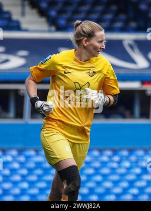 Birmingham, Großbritannien. März 2024. Birmingham, England, 24. März 2024: Torhüterin Sophie Whitehouse (1 Lewes) in Aktion während des Fußballspiels der FA Womens Championship zwischen Birmingham City und Lewes in St Andrews in Birmingham, England (Natalie Mincher/SPP) Credit: SPP Sport Press Photo. /Alamy Live News Stockfoto