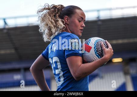 Birmingham, Großbritannien. März 2024. Birmingham, England, 24. März 2024: Charlie Devlin (23 Birmingham) in Aktion während des Fußballspiels der FA Womens Championship zwischen Birmingham City und Lewes in St Andrews in Birmingham, England (Natalie Mincher/SPP) Credit: SPP Sport Press Photo. /Alamy Live News Stockfoto