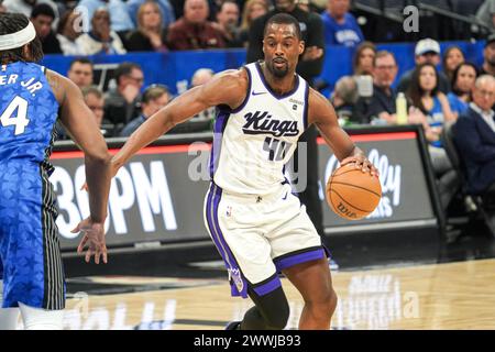 Orlando, Florida, USA, 23. März 2024, Sacramento Kings Stürmer Harrison Barnes #40 läuft im Kia Center nach vorne. (Foto: Marty Jean-Louis/Alamy Live News Stockfoto